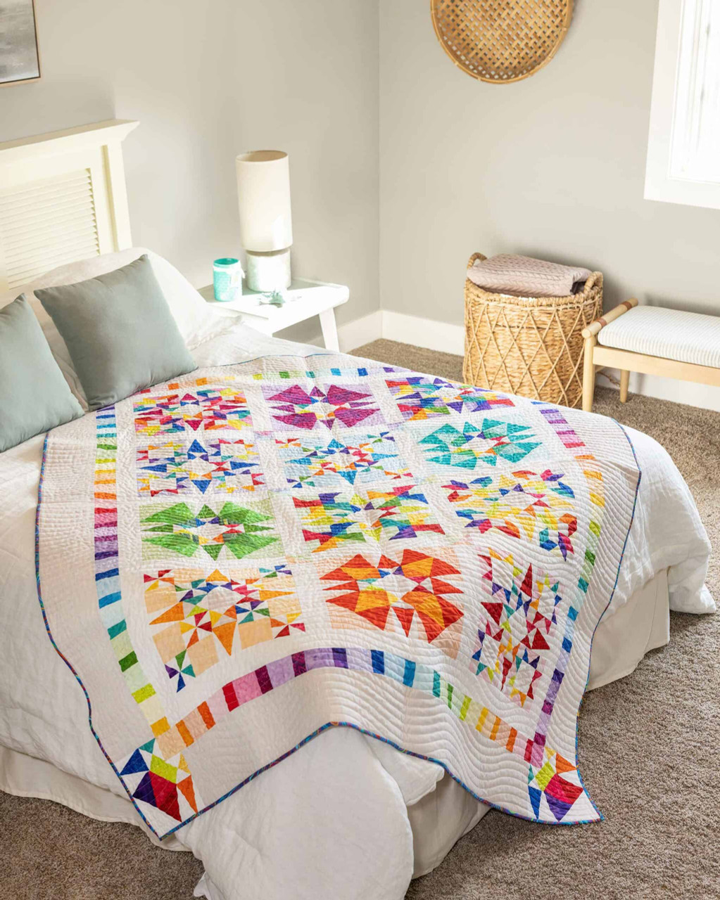 go! carolina blossoms throw quilt pattern