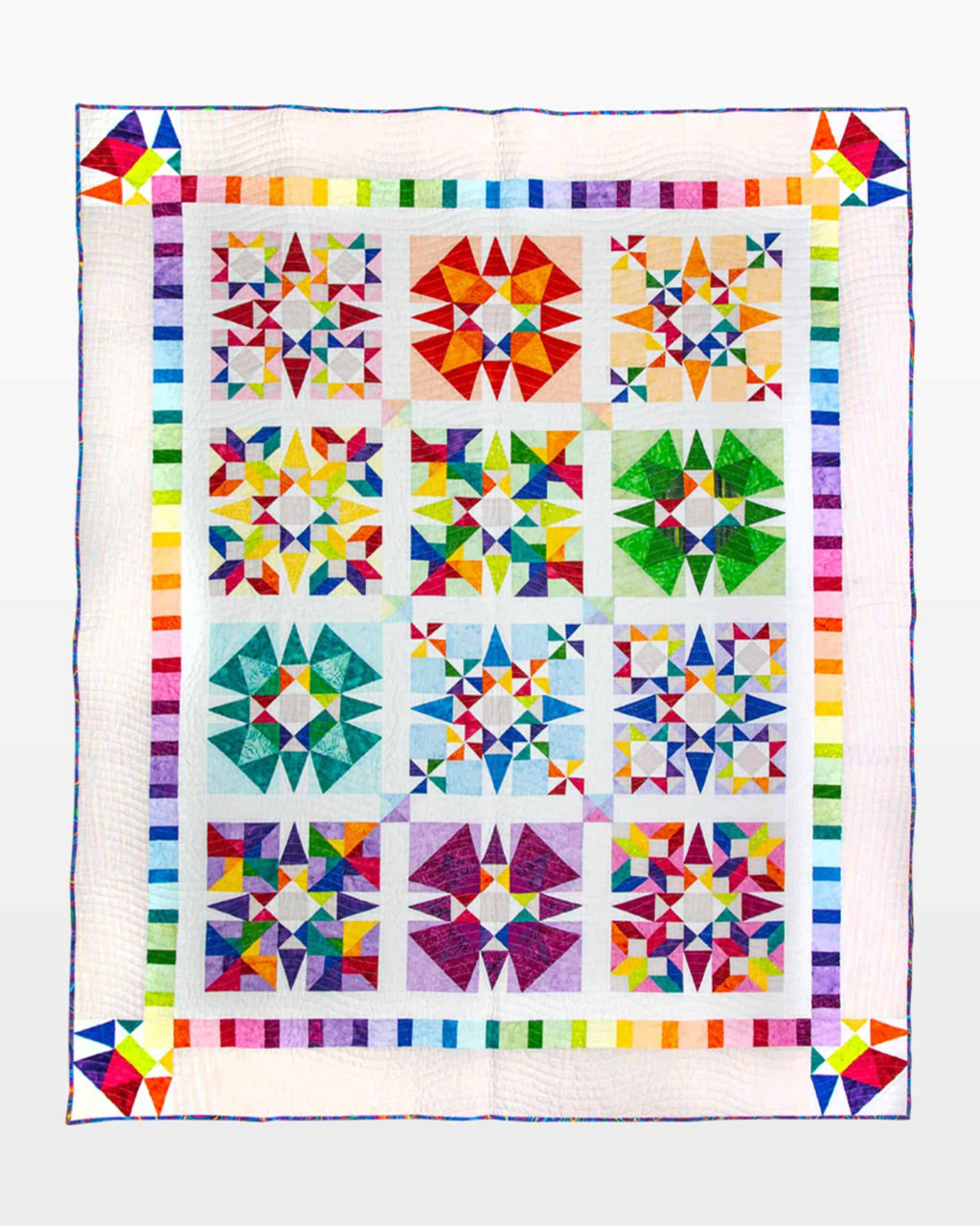go! carolina blossoms throw quilt pattern