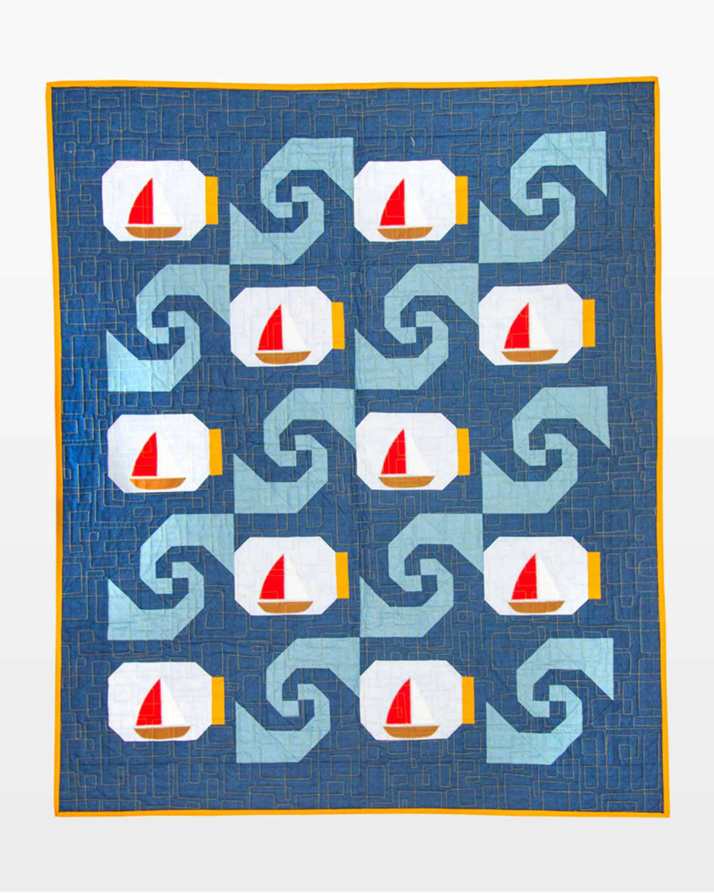 go! ride a wave throw quilt pattern
