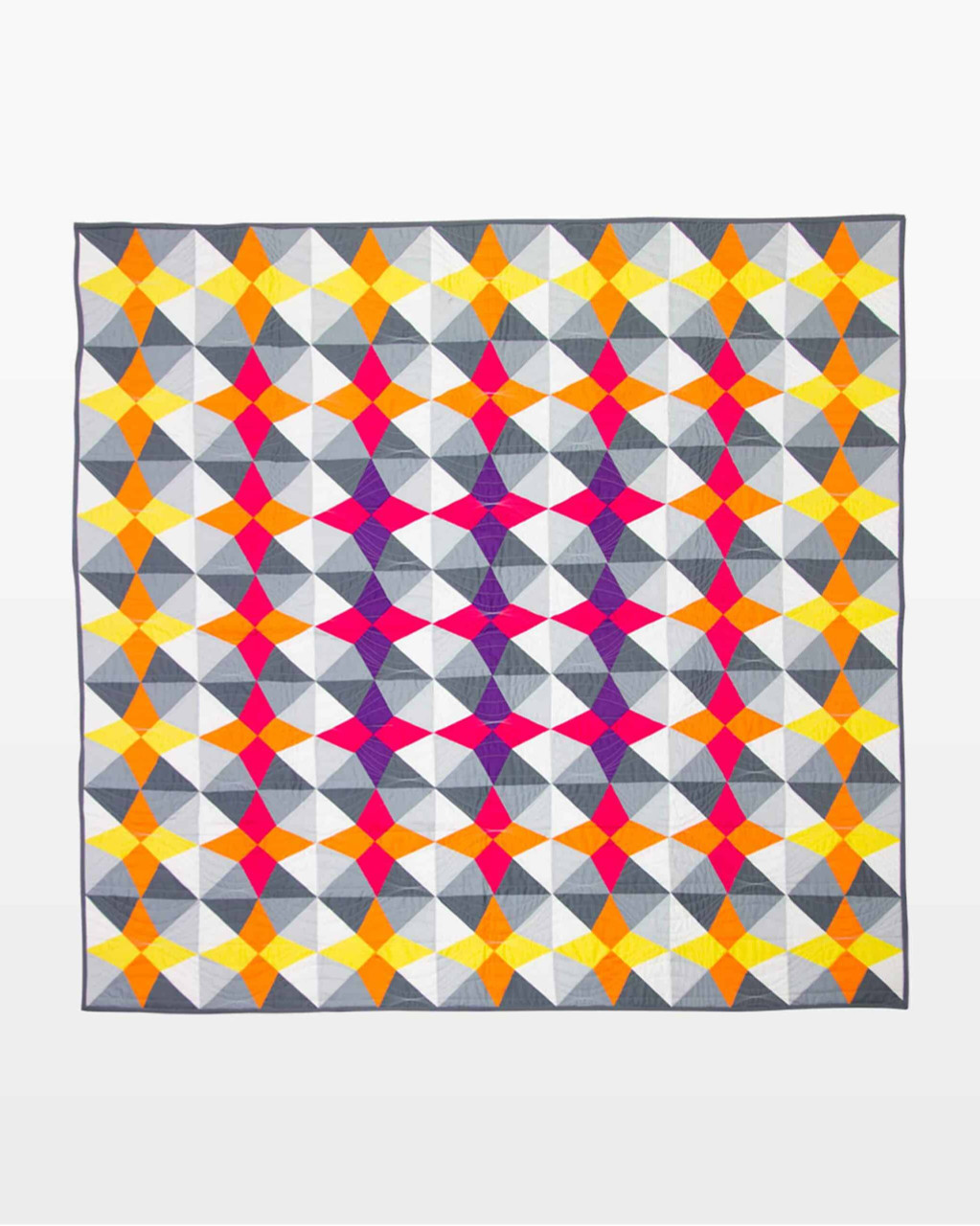go! geodesic stars throw quilt pattern