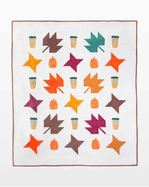 go! pumpkin spice latte throw quilt pattern