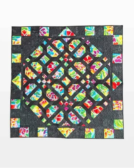 go! plaited cathedral window wall hanging pattern