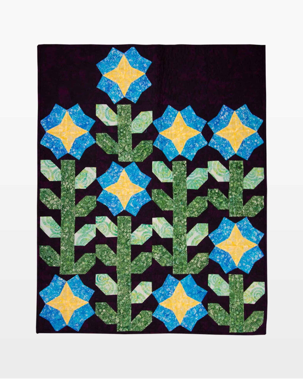 go! climbing tulips throw quilt pattern