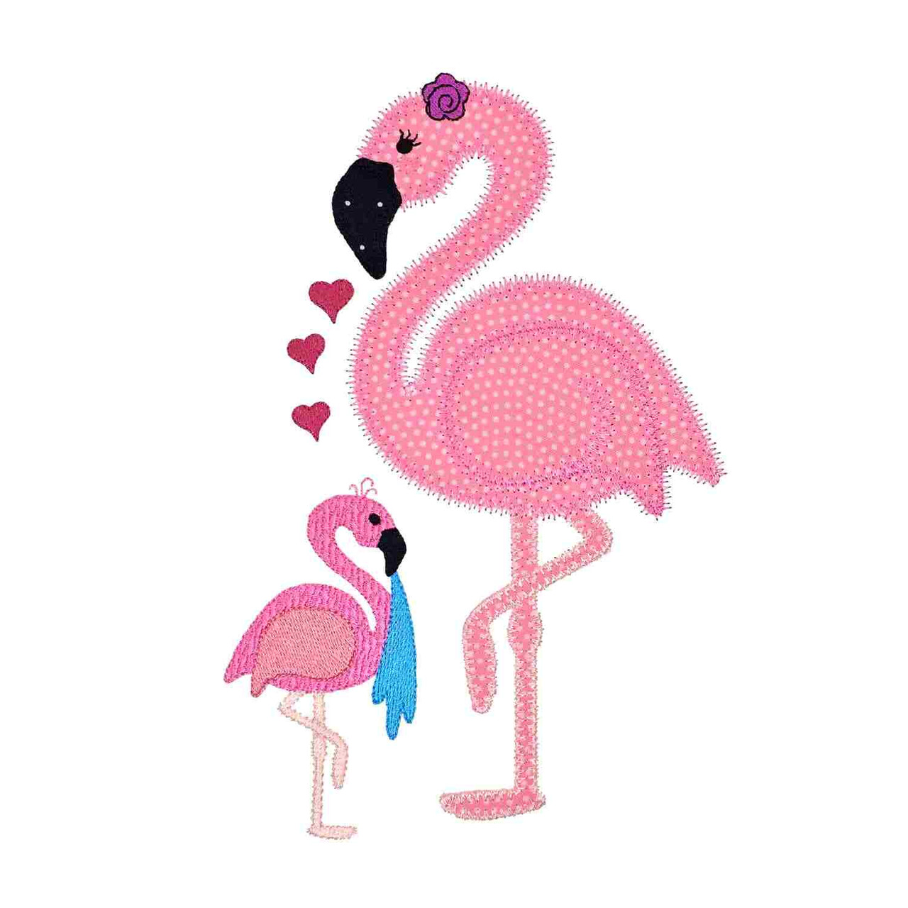 GO! Mum and Baby Flamingo Embroidery Pattern by V-Stitch Designs