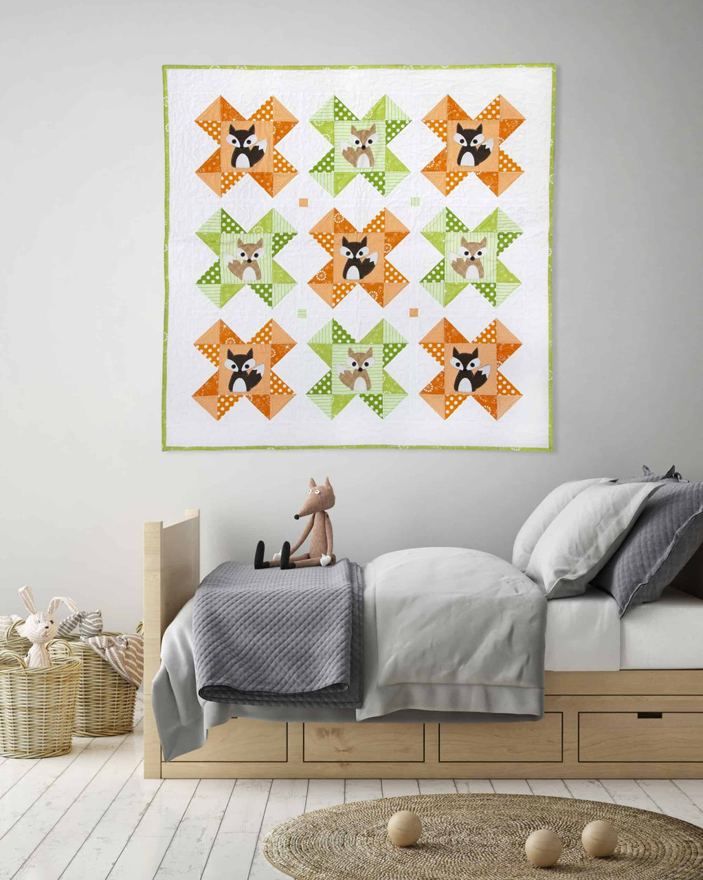 go! flashy foxes wall hanging pattern