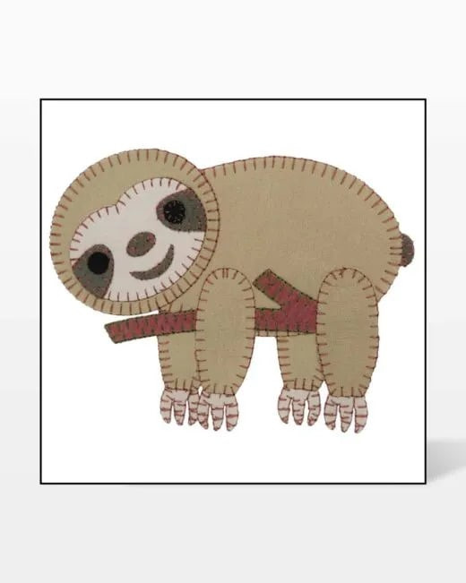 go! sloth embroidery designs