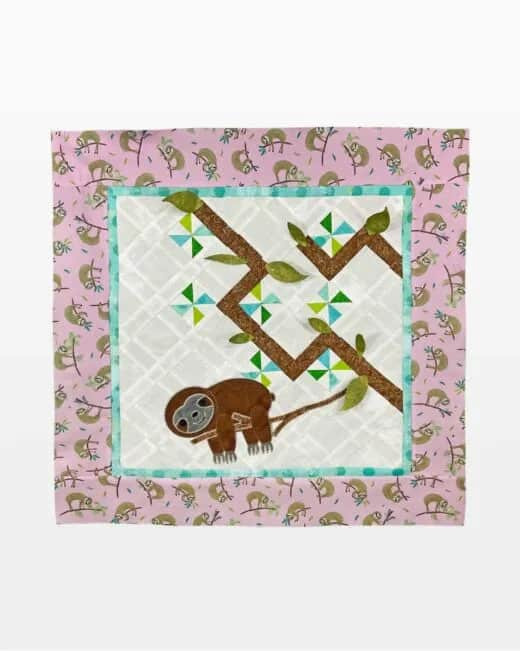 go! sloth hanging in the trees wall hanging pattern