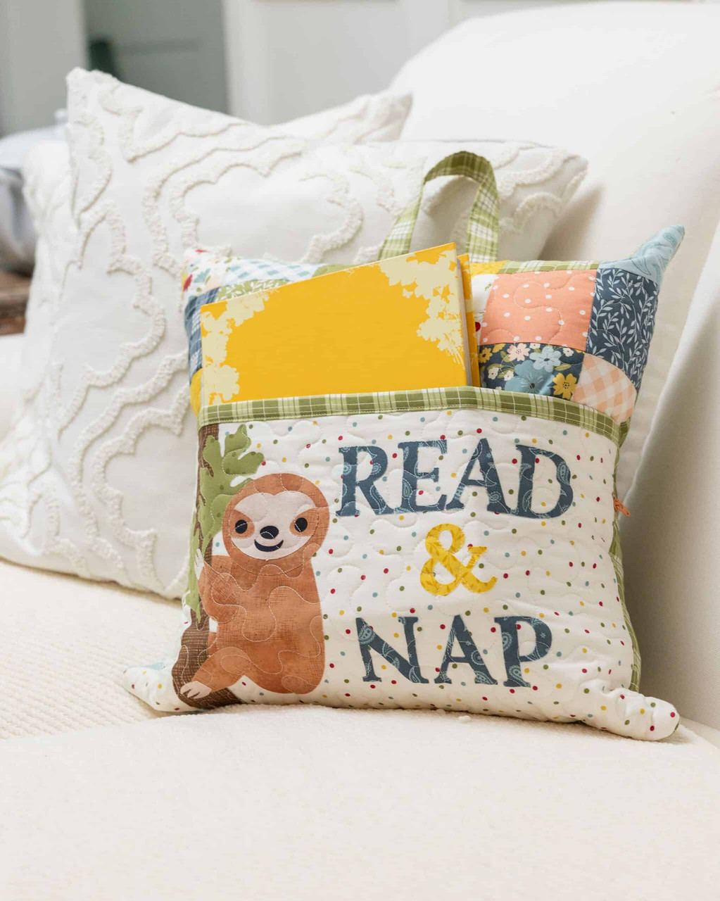 go! sloth reading pillow pattern