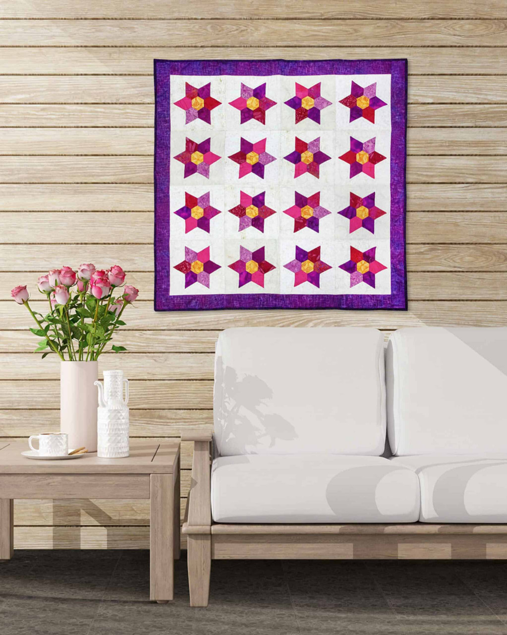 go! jewel blossoms wall hanging pattern