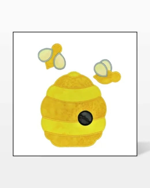 go! bee & beehive embroidery designs