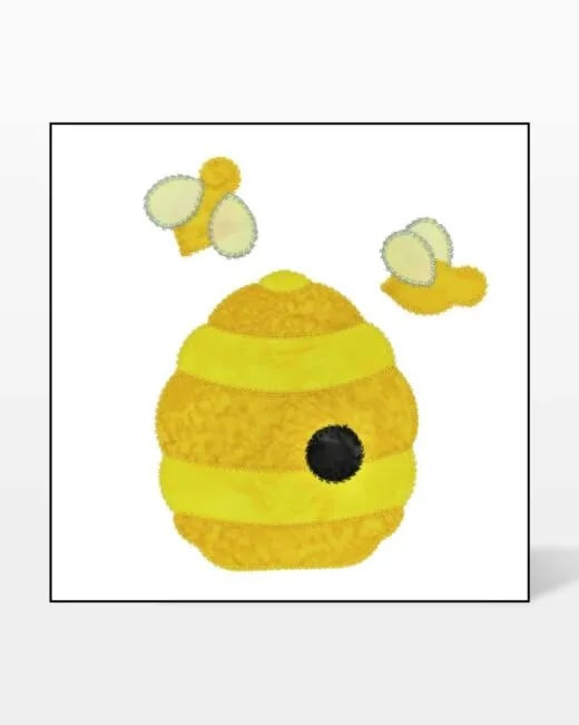 go! bee & beehive embroidery designs