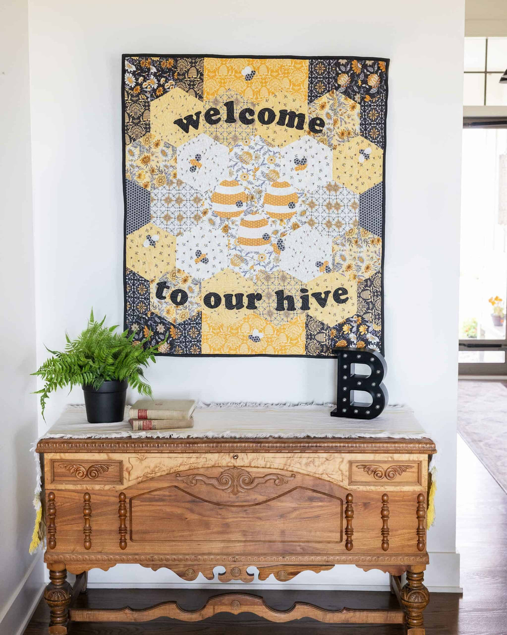 go! welcome to our hive throw quilt pattern