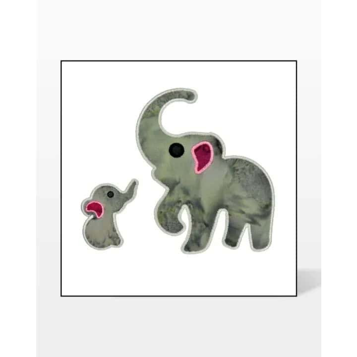 GO! Elephant Family Embroidery Designs