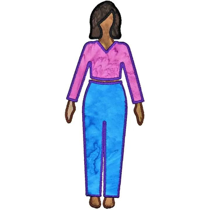 GO! Paper Doll and Doll Clothes by TipStitched Embroidery Designs