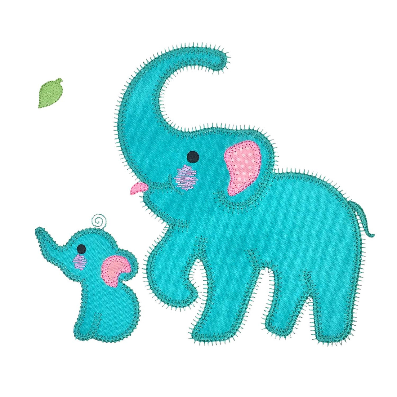 GO! Elephant Family Set  Embroidery Patterns by V-Stitch Designs