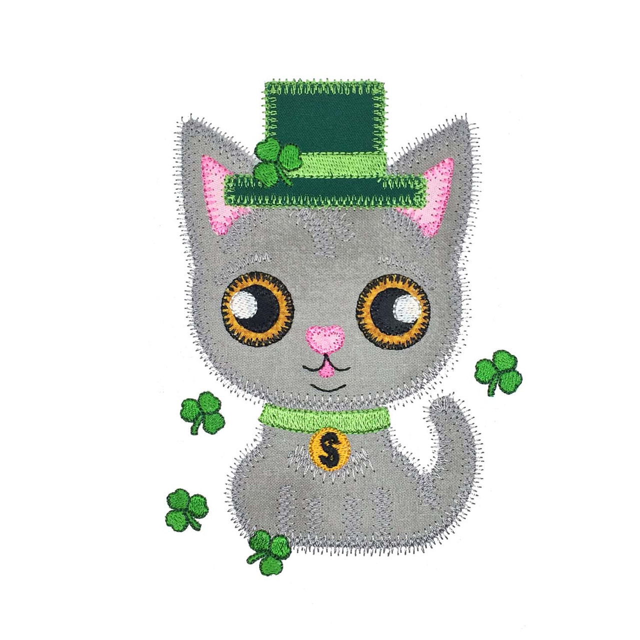 GO! Irish Kitten Embroidery Pattern by V-Stitch Designs