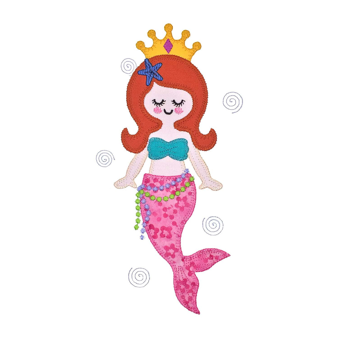 GO! Mermaid King and Queen Set  Embroidery Patterns by V-Stitch Designs