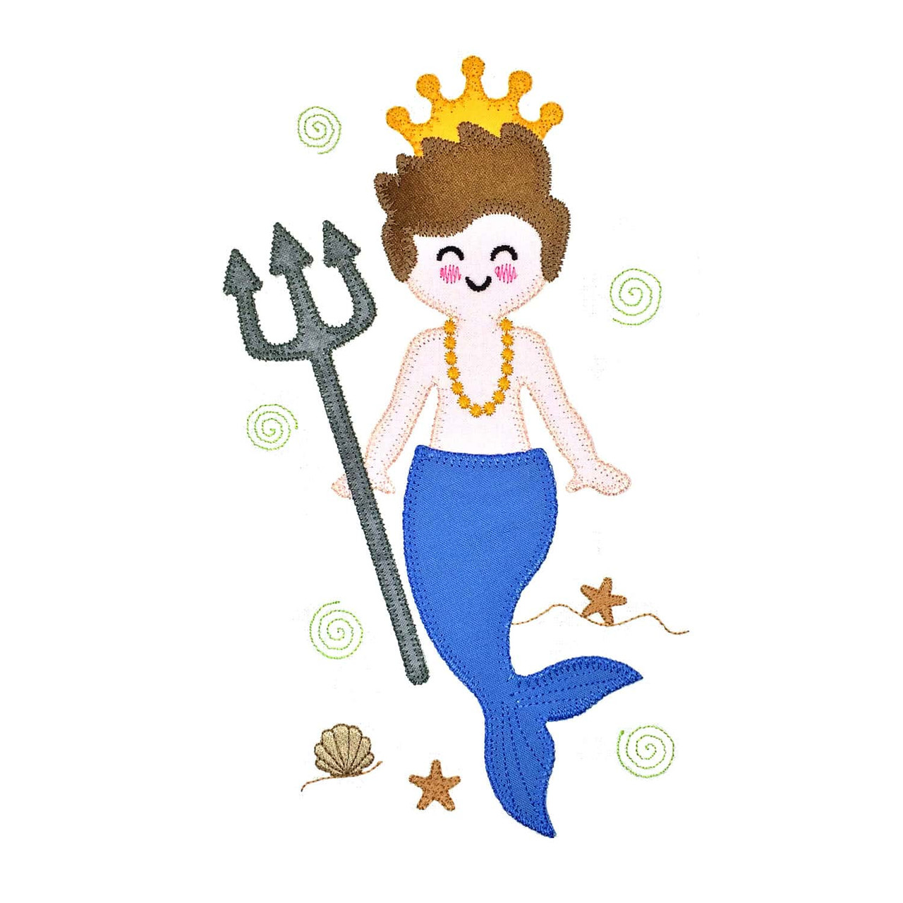 GO! Mermaid King and Queen Set  Embroidery Patterns by V-Stitch Designs
