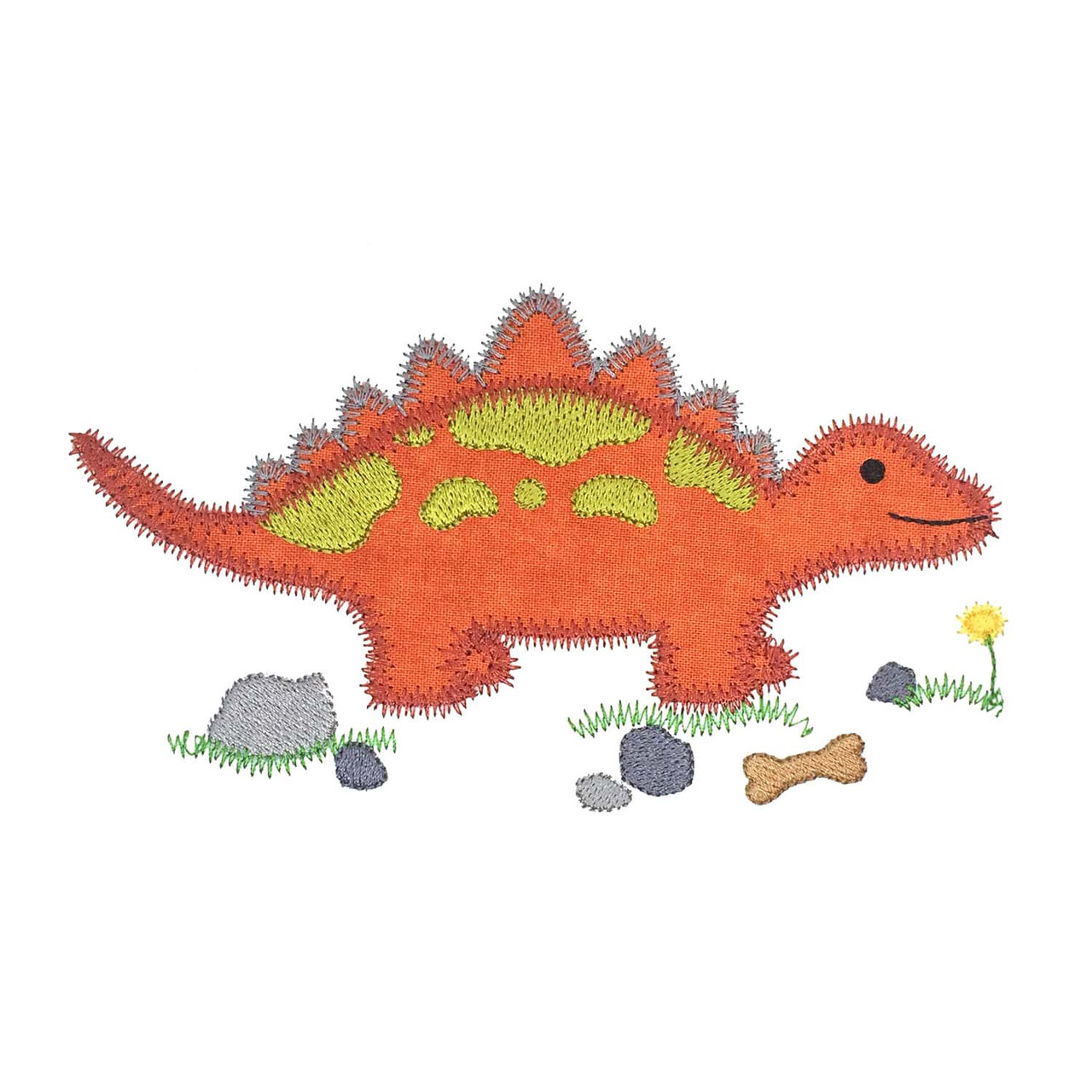 GO! Rocky the Dinosaur Embroidery Pattern by V-Stitch Design