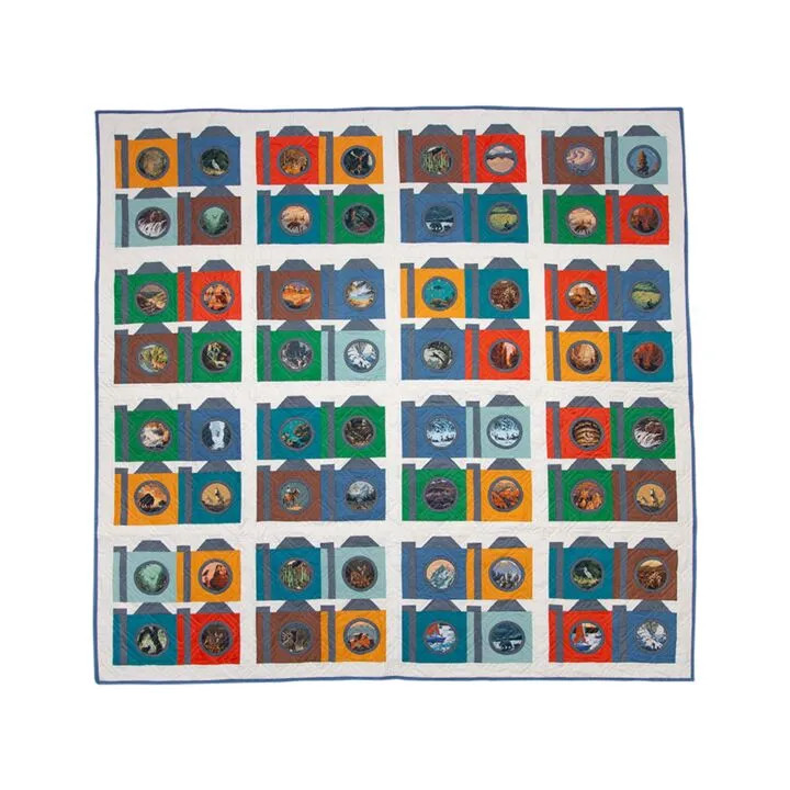 GO! Family Vacay Throw Quilt Pattern by Judy Gauthier of Bungalow Quilting