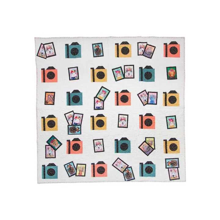GO! Headshots Throw Quilt Pattern by Judy Gauthier of Bungalow Quilting