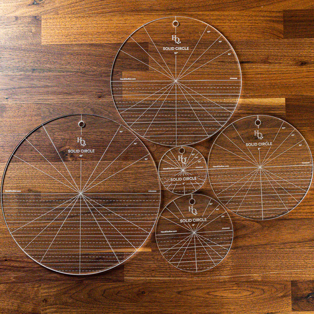hq solid circle ruler (set of 5)