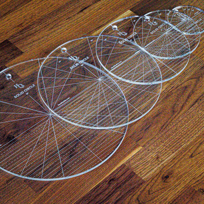 hq solid circle ruler (set of 5)