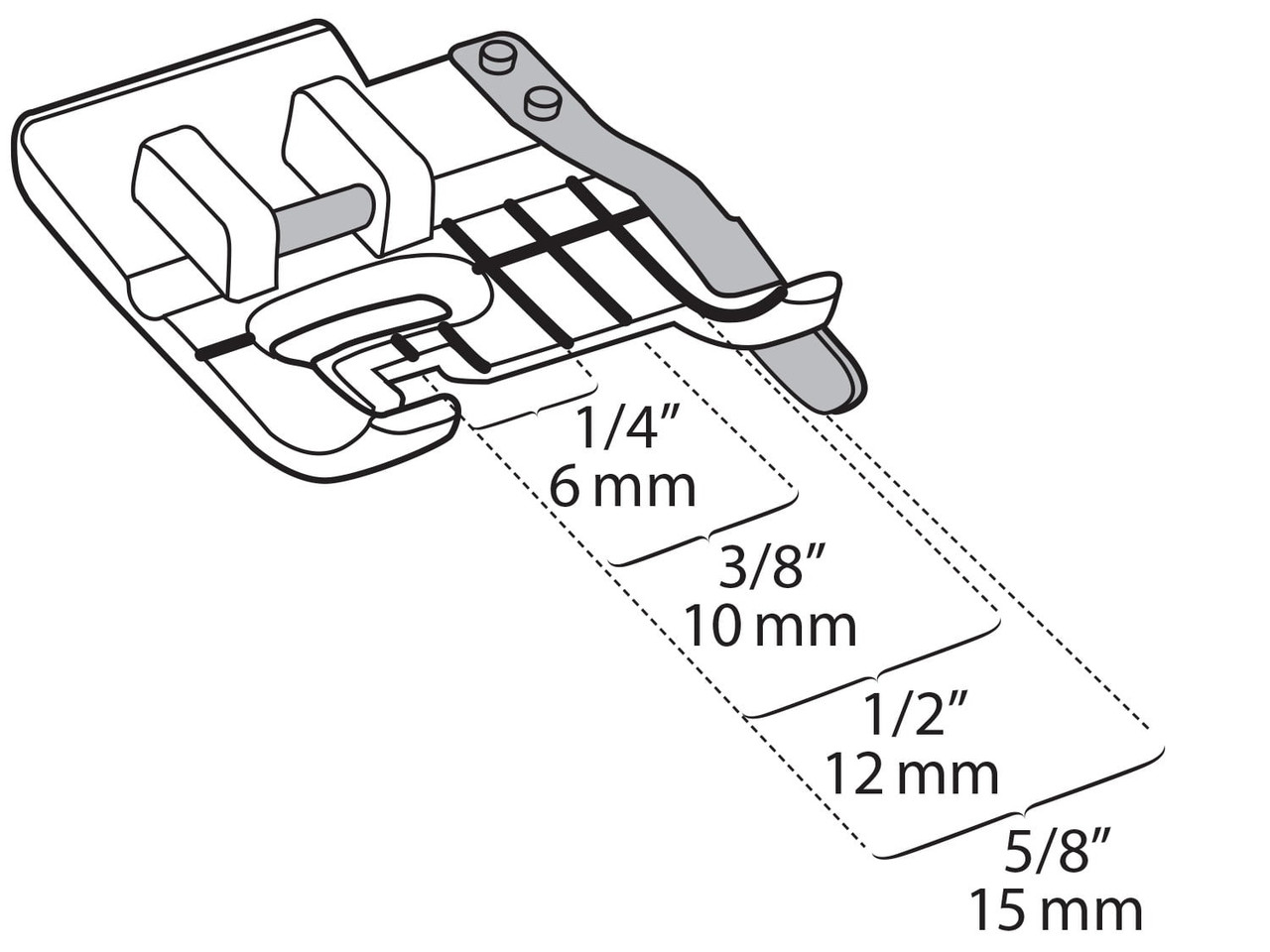 Husqvarna Viking Clear Seam Guide Foot – Helps in creating accurate seams.