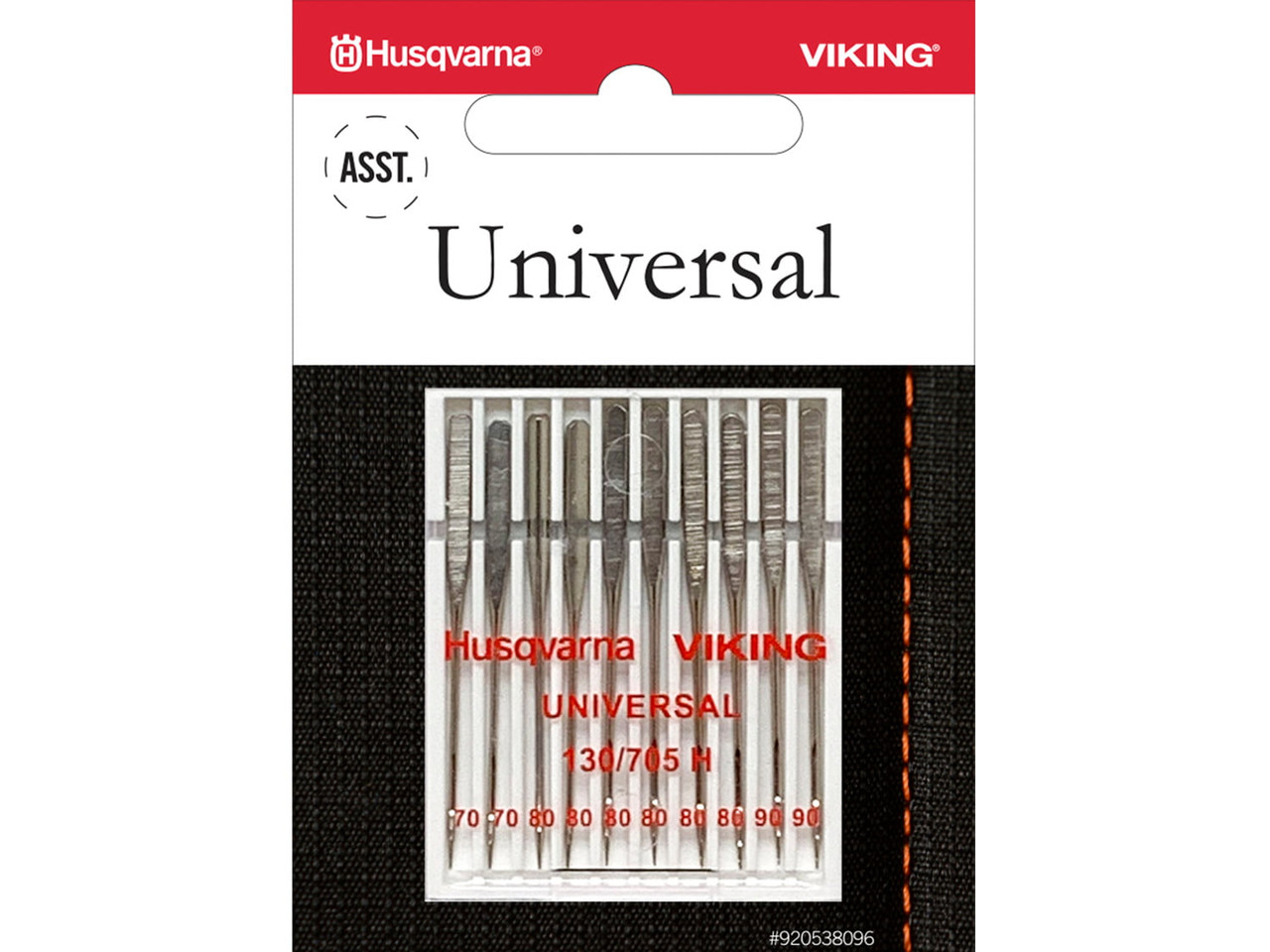 Husqvarna Viking Universal sewing needles 10-pack sizes 70-96