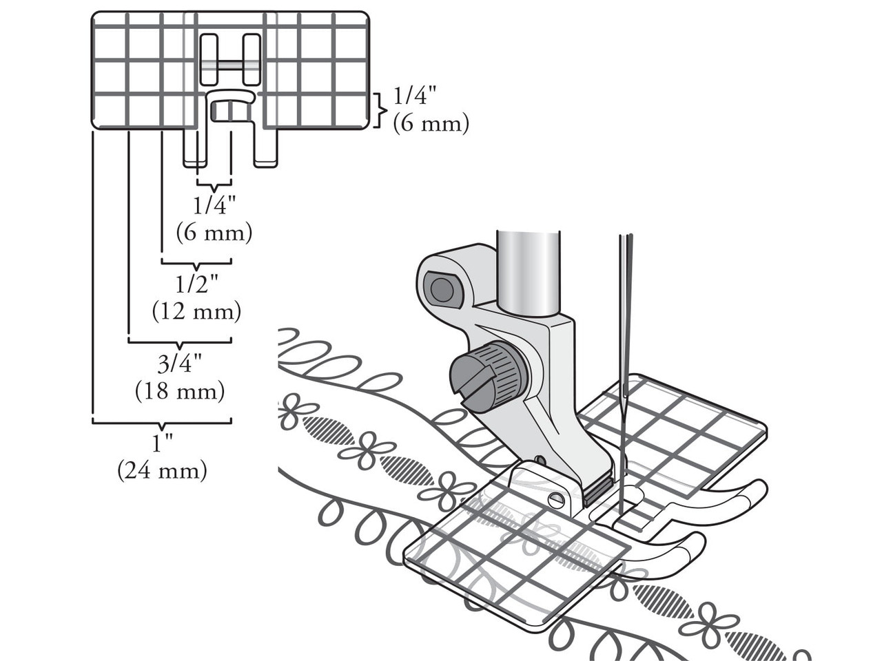 Multi-line-decorative-foot-illustration