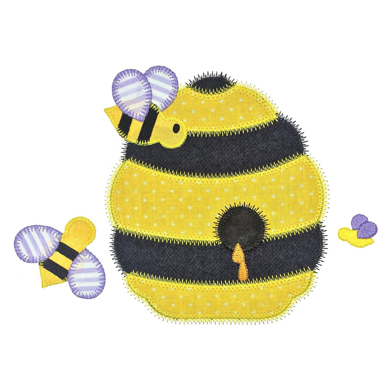 GO! Bee and Beehive Set Embroidery Patterns by V-Stitch Designs