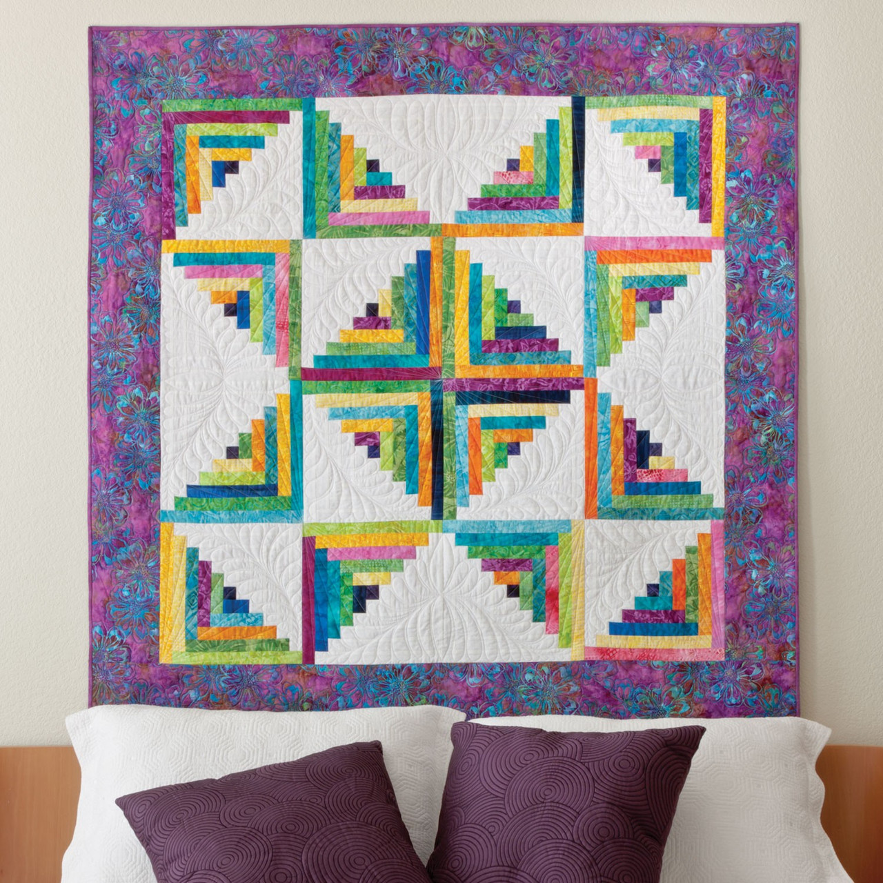 GO! Scrappy Star Log Cabin Quilt