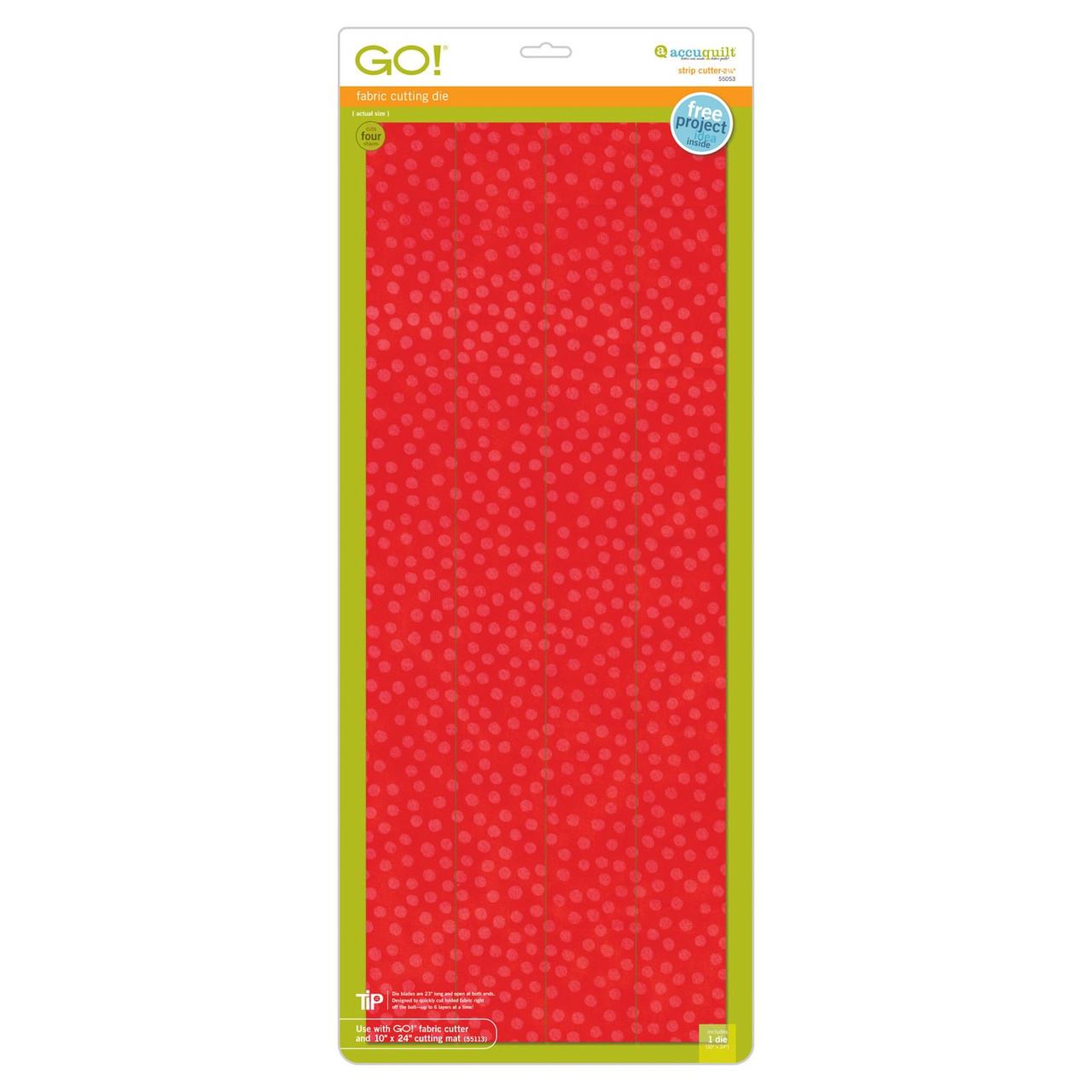 GO! Strip Cutter-2 1/4" (1 3/4"Finished) 4 Strips (AQ55053)