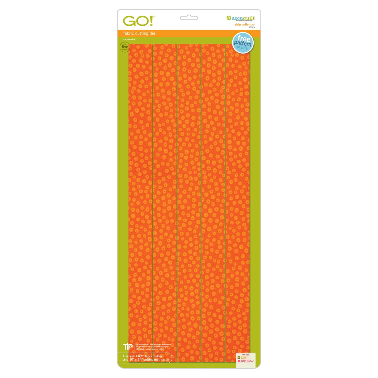 GO! Strip Cutter- 1 3/4" ( 1 1/4" Finished) 5 Strips (AQ55083)