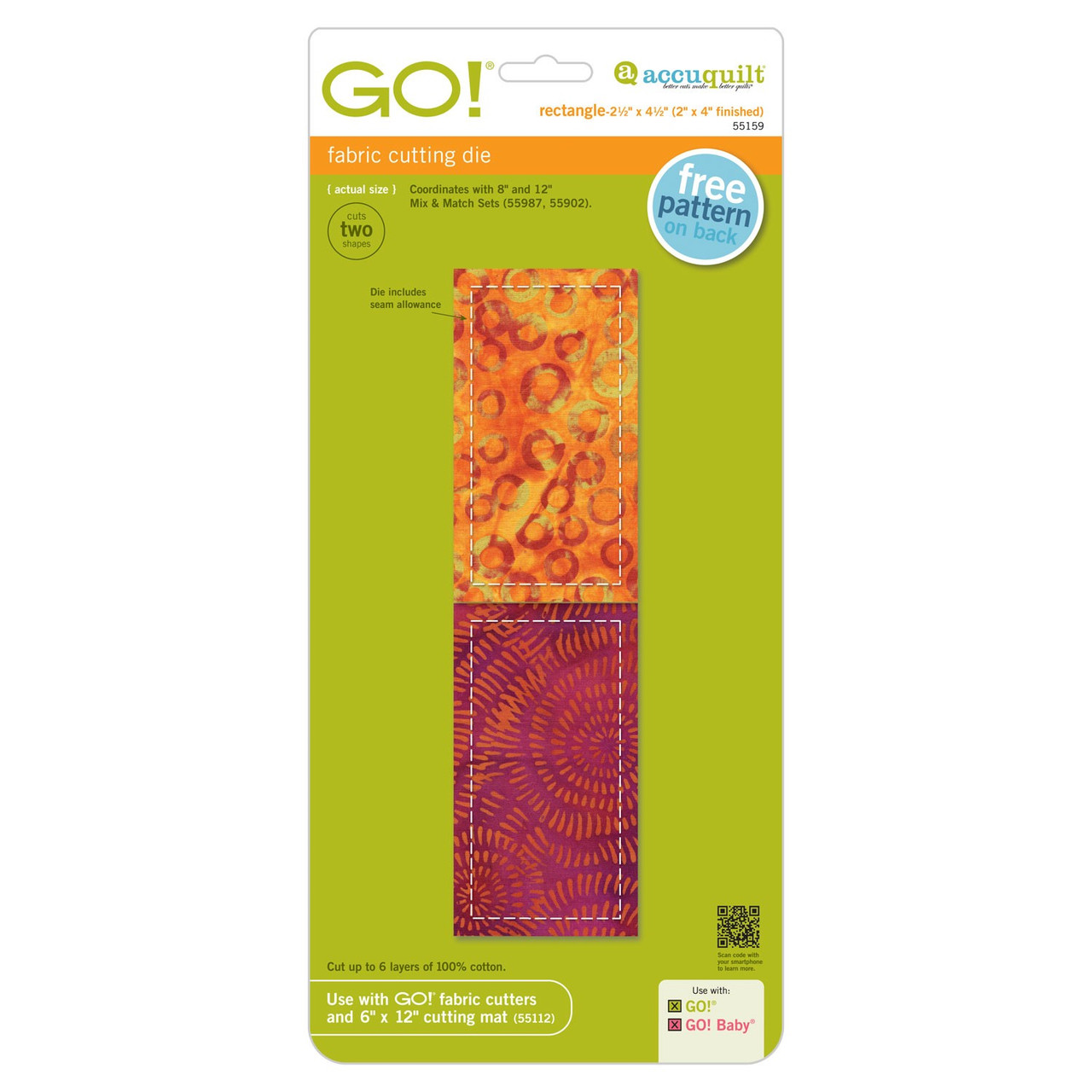 GO! Rectangle-2 1/2" x 4 1/2" (2" x 4" Finished) (AQ55159)