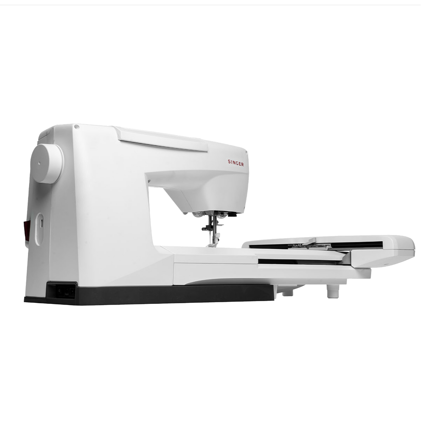 SINGER EM9305 Embroidery Only Machine Back View with Embroidery Unit Attached