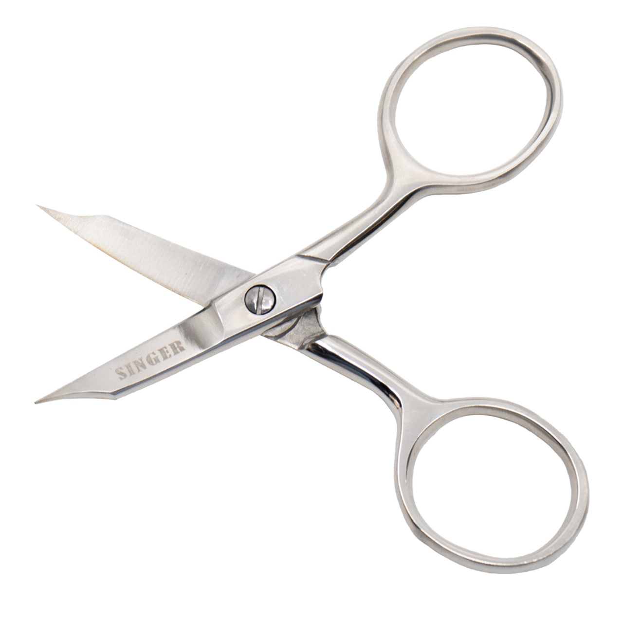 SINGER 4 Inch Curved Microtip Embroidery Scissors Open
