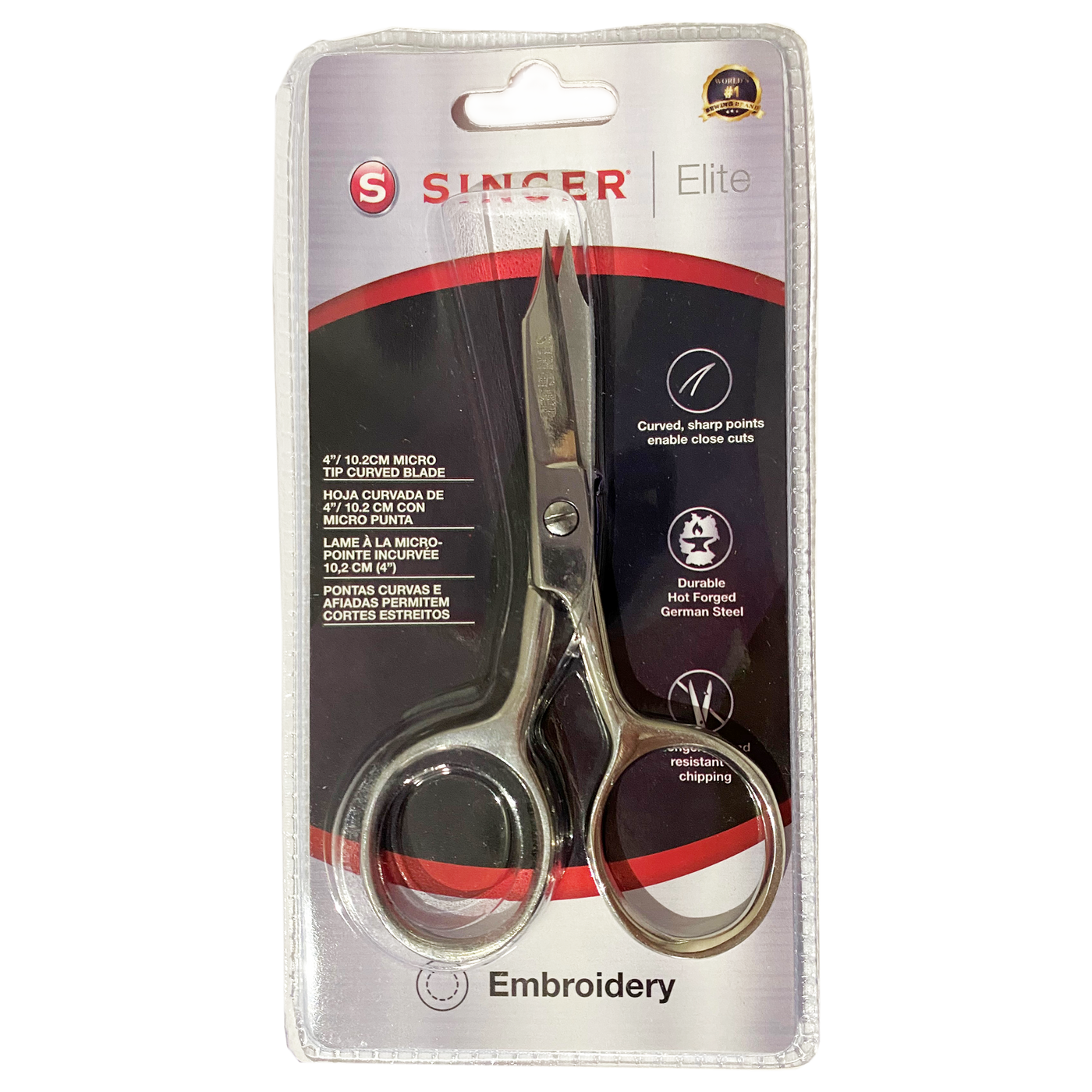 SINGER Curved Embroidery Scissors 4-Pastel