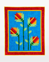 go! sweet lotus flowers throw quilt pattern
