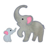 GO! Elephant Family Set  Embroidery Patterns by V-Stitch Designs