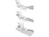 Quarter inch bias binder foot illustration diagram - Husqvarna Viking sewing foot guide