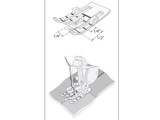 Changeable quilter's guide with 1/4 inch and 1/2 inch measurements - Husqvarna Viking