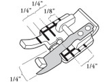 Quarter inch piecing foot guide with measurement markings - Husqvarna Viking quilting accessory