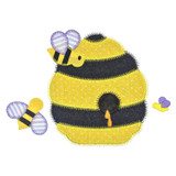 GO! Bee and Beehive Set Embroidery Patterns by V-Stitch Designs
