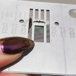 How to feed fabric through your machine correctly.