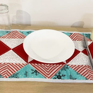 Flying Geese Christmas Placemat or Mini Table Runner