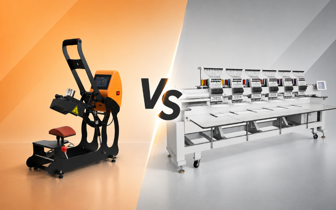 Commercial Embroidery vs Heat Press Printing: Which Is Right for Your Business?