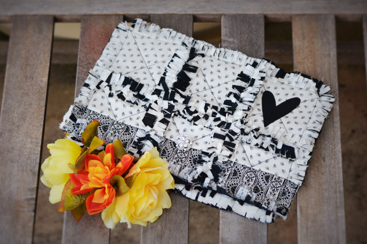 Shabby Chic Clutch / Organiser