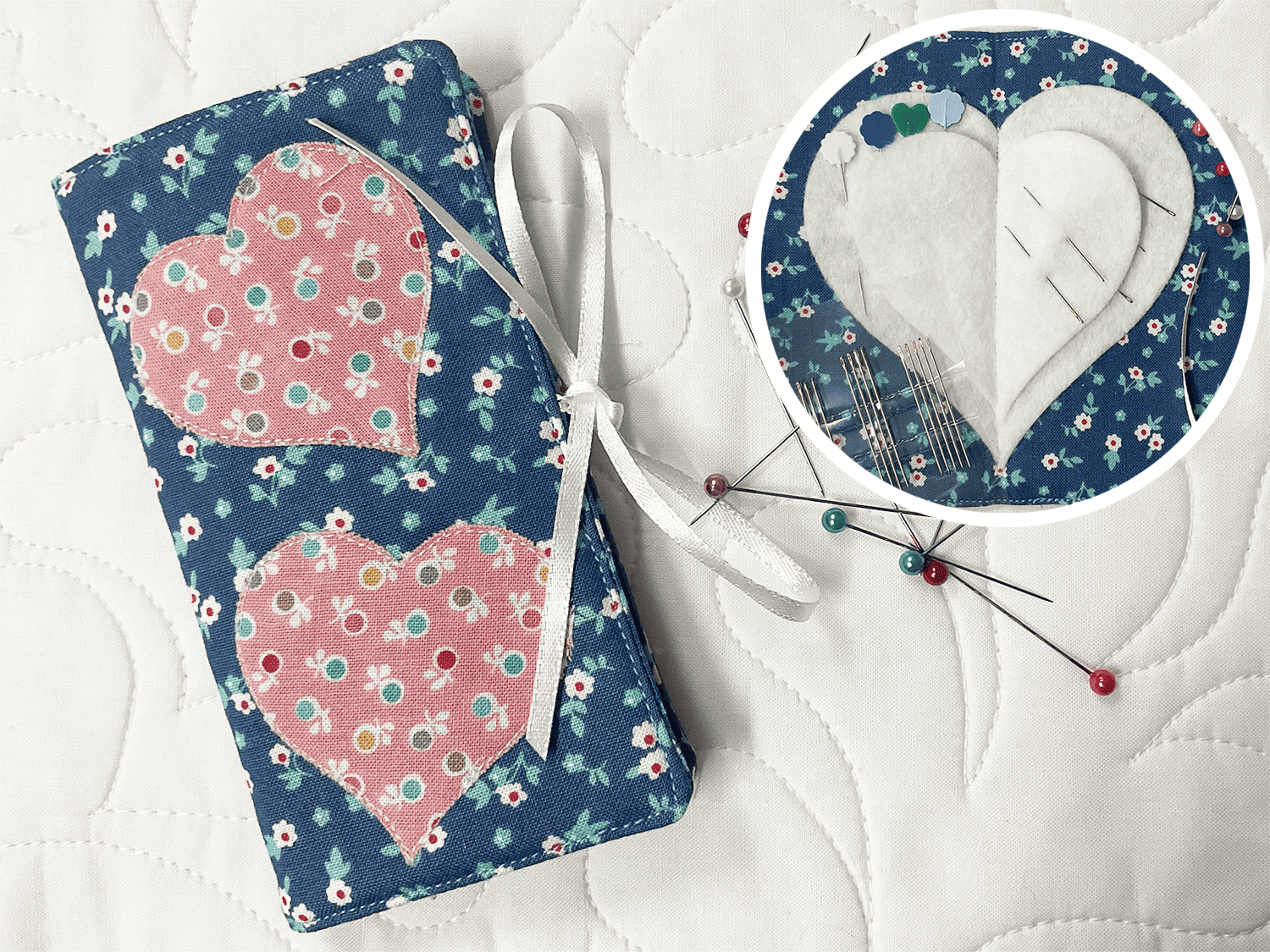 Hearts Pins and Needles Case