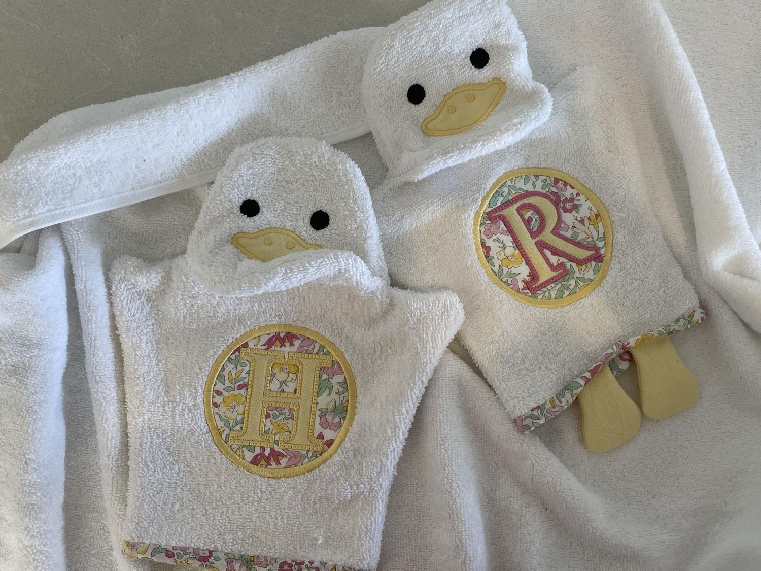 Making Monogrammed Ducky Bath Puppets